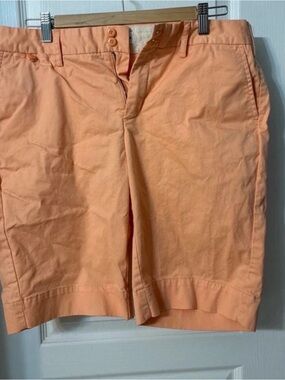 Women's Peach Flat-Front Cotton shorts George & Martha Chino Shorts
